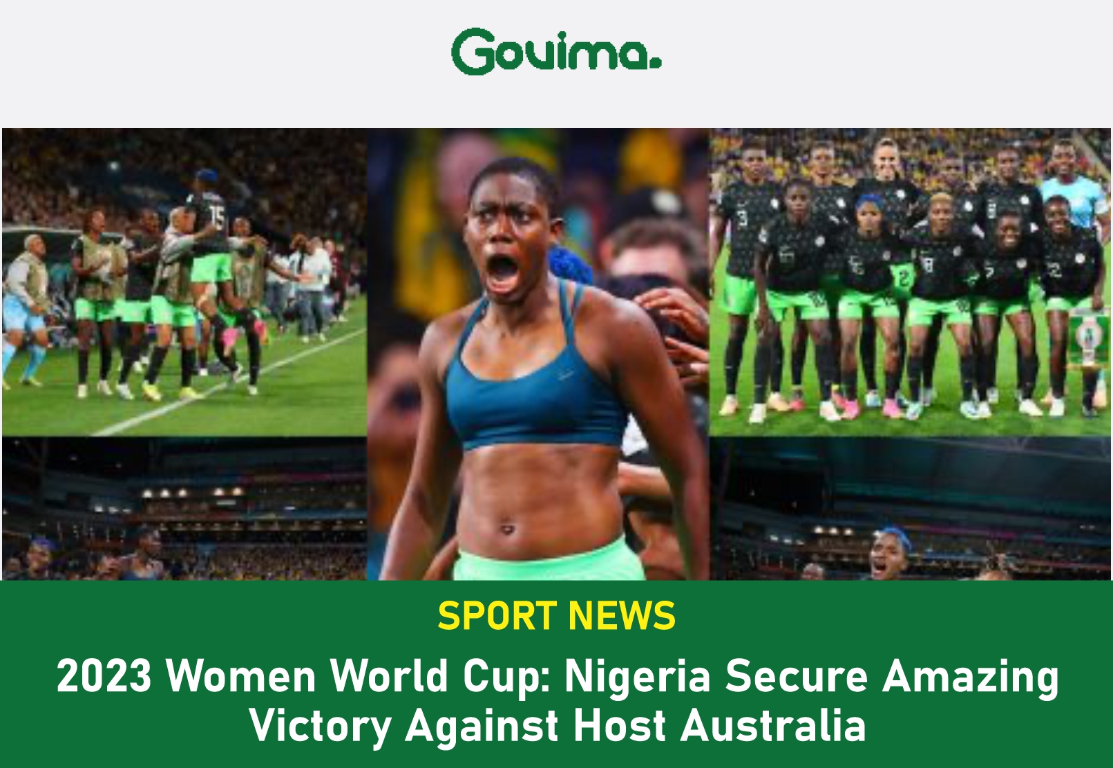 2023 Women World Cup: Nigeria Secure Amazing Victory Against Host Australia