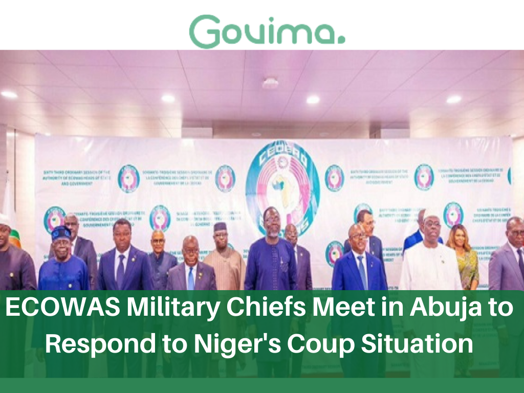ECOWAS Military Chiefs Meet in Abuja to Respond to Niger’s Coup Situation