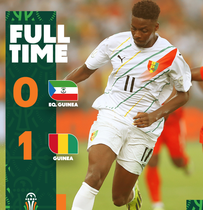 Guinea Struck Late To Knockout Equatorial In Round 16 Clash