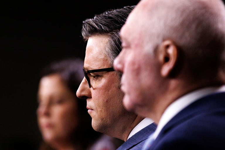 House Speaker Mike Johnson Pushes For Ukraine-Israel Aid Amid Political Showdown