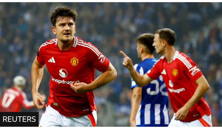 Europa League: Maguire’s Late Header Salvages Dramatic 3:3 Draw For 10-Man Manchester United At Porto
