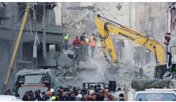 Israeli Air Strikes Flatten Residential Building In Central Beirut