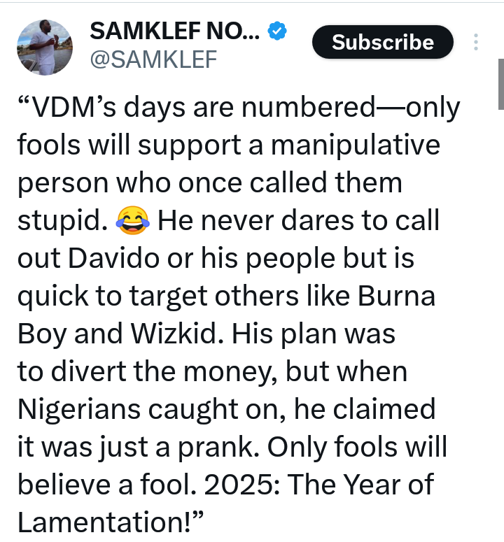 Samklef Accuses VDM Of Attempting To Divert N180M